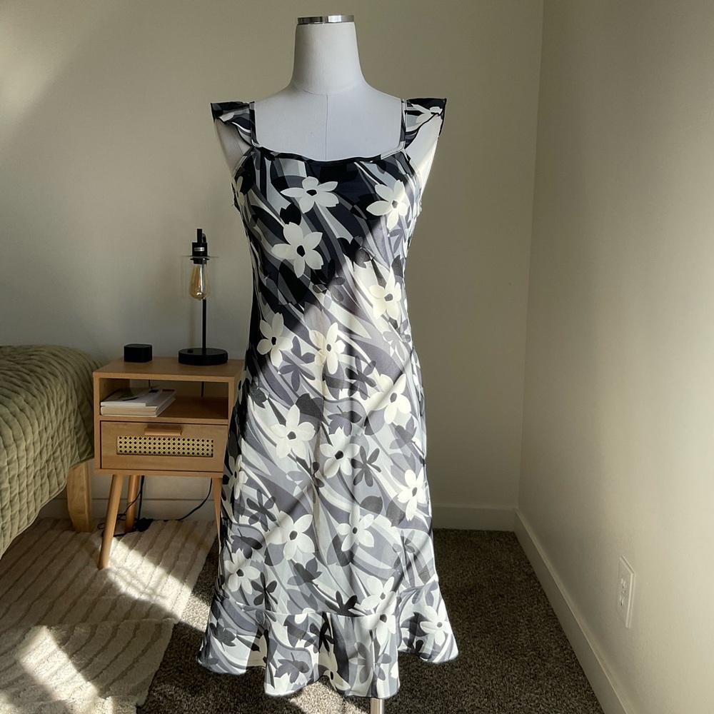 Vintage 90s Sense Boho Floral Mini Dress.